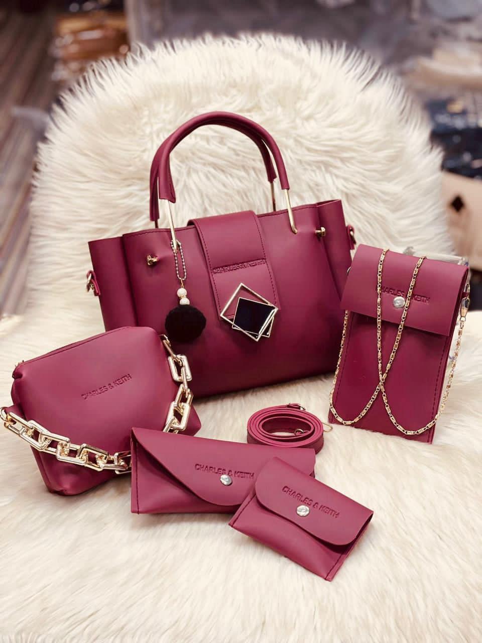 5 Pieces Ladies Hand Bag - Product Mela