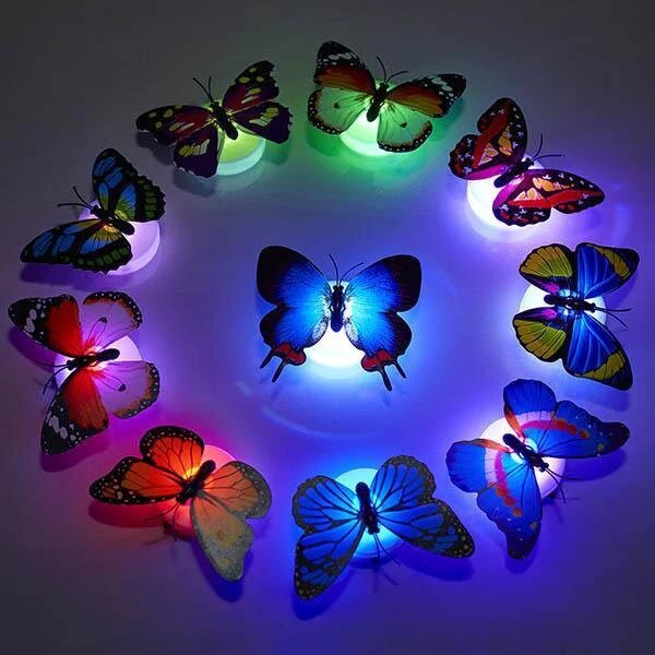 6 LED Butterfly Night Lamps - Product Mela